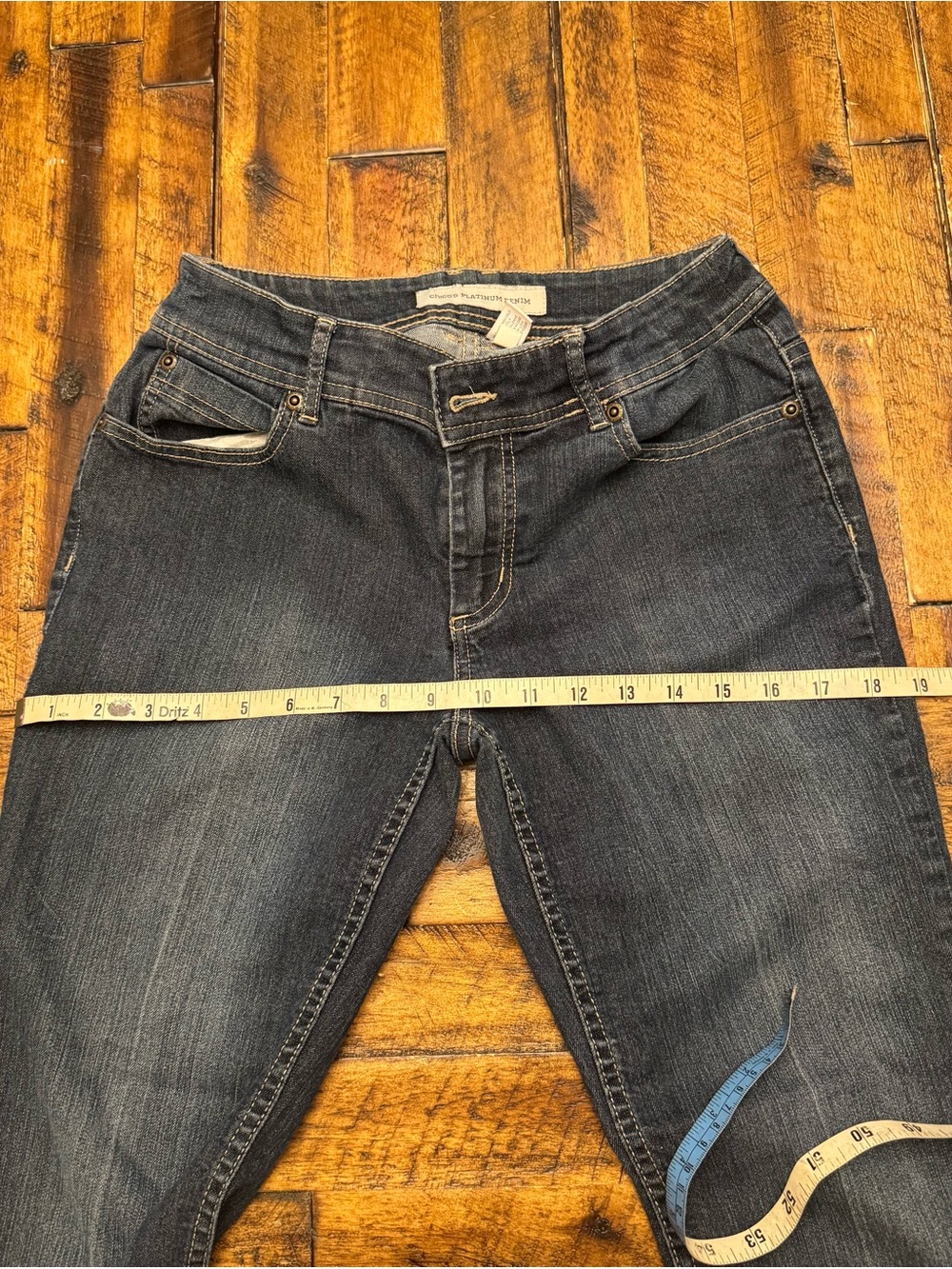 Chico's Dark Blue Cropped Straight Jeans - Picture 5 of 5